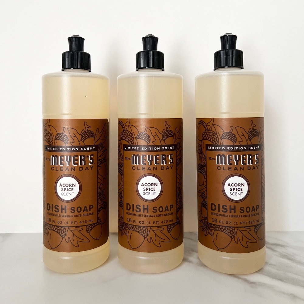 3 Mrs. Meyer's Clean Day Acorn Spice Dish Soap